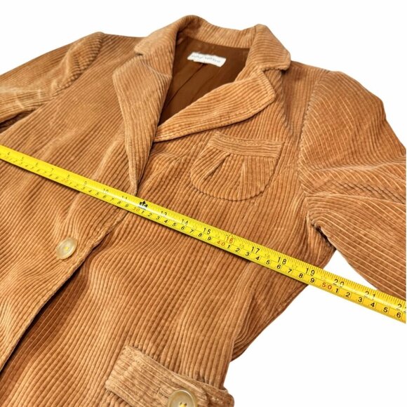 VTG 90s Banana Republic Corduroy Blazer Jacket Sz 10 Tan Retro Academia Twee - Picture 6 of 11